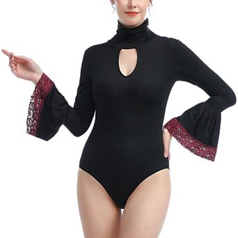 Women's Phistic Cut Out Bell Sleeve Bodysuit