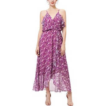 Women Phistic Payton Floral Print Chiffon Faux Wrap Dress