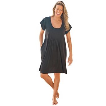 Swim 365 Women's Plus Size Box-pleat Cover Up