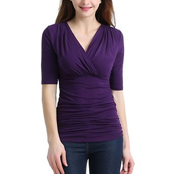 Women's Phistic Carrie Ruched V-neck Top