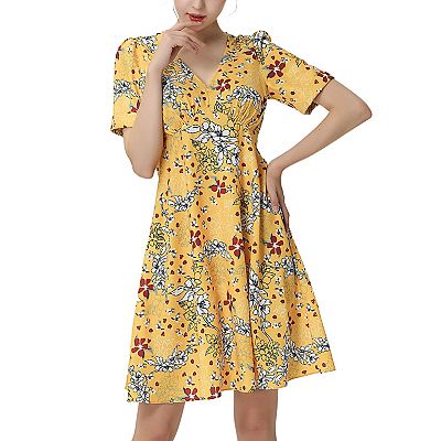 slim fit dress slacks Chocolate Brown Fit Flare Ruffle Evening Midi Dress With Belt main image 0