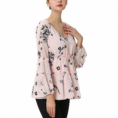 Women's Phistic Chiffon Peasant Blouse