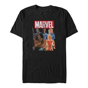 Big & Tall Marvel Fantastic Four And Silver Surfer Poster Graphic Tee