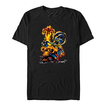 Big & Tall Marvel Fantastic Four On Fire Graphic Tee