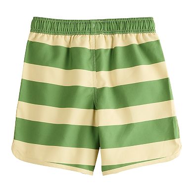 Boys 4-20 Minecraft "Time to Mine" Striped Swim Trunks