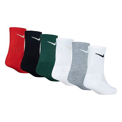 Kids Nike 6-Pack Holiday Crew Socks Size 5-7 XS