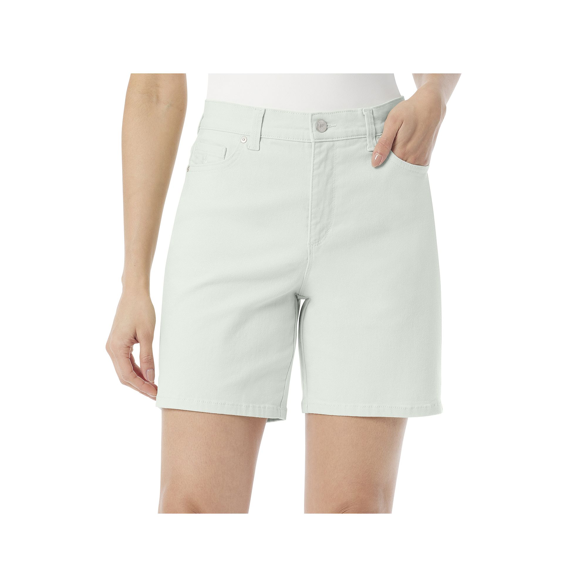 Womens Gloria Vanderbilt Amanda Shorts, Size: 6, Warm Green