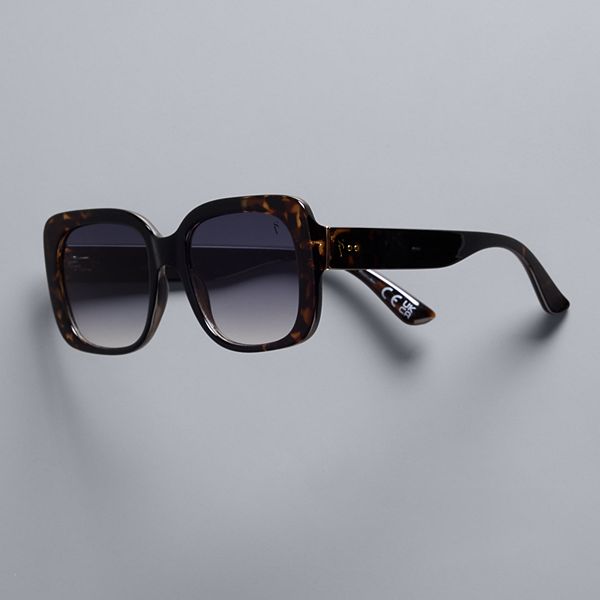 Vera Wang Oversized Sunglasses Black Frame Brown Gradient Lenses w Case Women’s 3756794_Tort?wid=400&hei=400&  main image 3