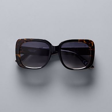 Women's Simply Vera Vera Wang Wynter Square Gradient Sunglasses