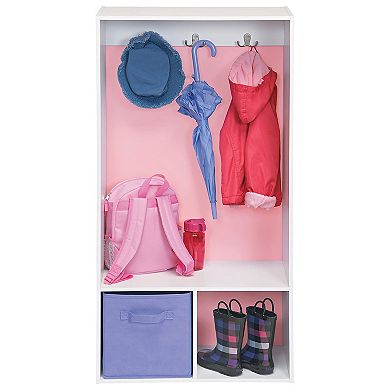 Closetmaid Kidspace Wooden Open Storage Locker With 2 Hooks And Cubby
