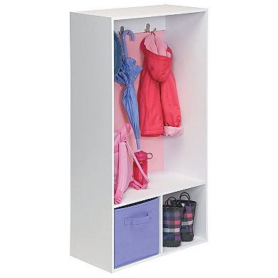 Closetmaid Kidspace Wooden Open Storage Locker With 2 Hooks And Cubby