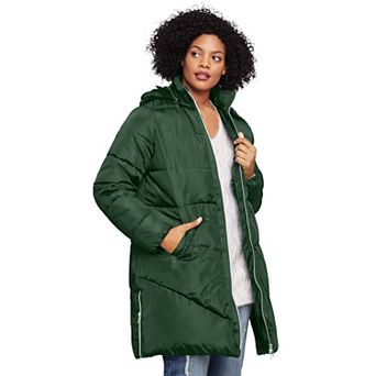 ellos Plus Size Long Puffer Coat