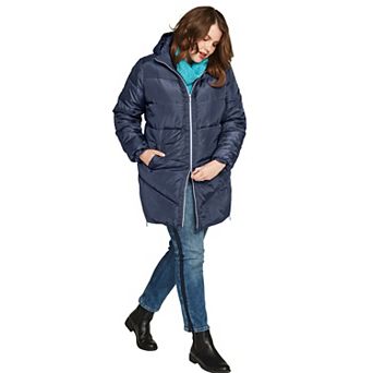 ellos Plus Size Long Puffer Coat