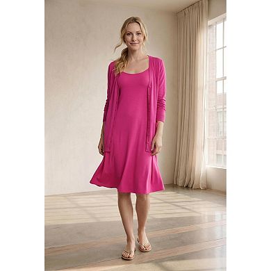 Ellos Plus Size Stretch Knit Scoop Neck Tank A Line Dress