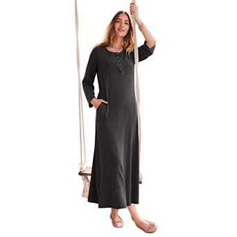 ellos Plus Size Knit Tie-Back Maxi