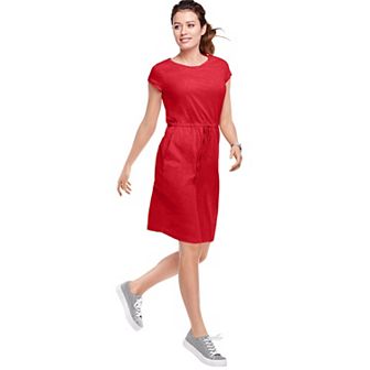 ellos Plus Size Knit Drawstring Dress