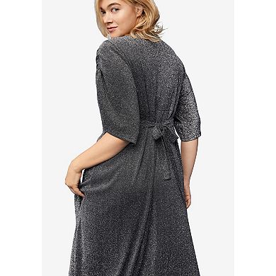 ellos Plus Size Knit Tie-Back Maxi