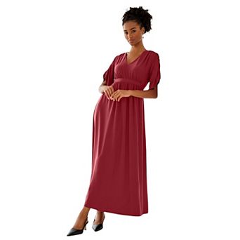ellos Plus Size Knit Tie-Back Maxi