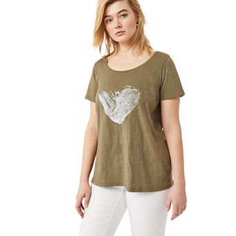 ellos Plus Size Love Graphic Tee