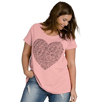 ellos Plus Size Love Graphic Tee