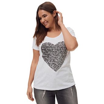 ellos Plus Size Love Graphic Tee