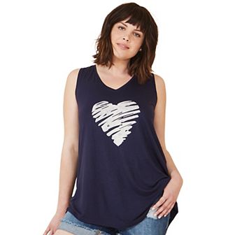 Ellos Women's Plus Size Love Tank
