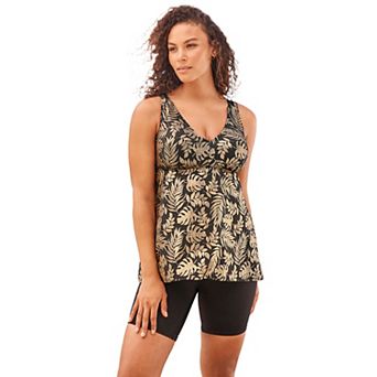 Swim 365 Women's Plus Size Flowy Tankini Top