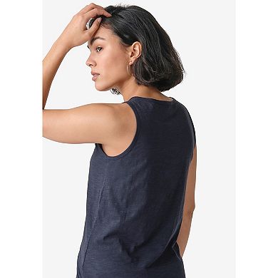 ellos Plus Size Knit Henley Tank