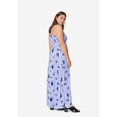 ellos Plus Size Knit Surplice Maxi Dress