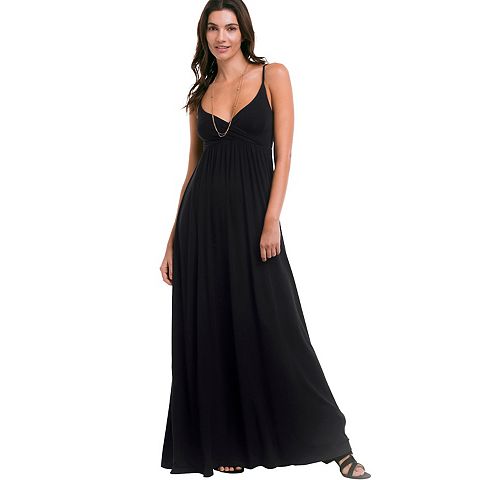 Женские платья Ellos Plus Size Stretch Jersey Knit Surplice Bodice Maxi Tank Dress