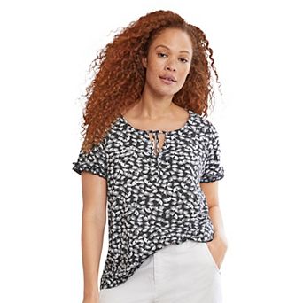 ellos Plus Size Keyhole Tee