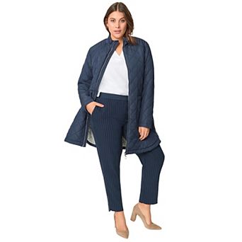 ellos Plus Size Quilted Zip Jacket