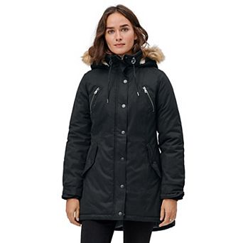 ellos Plus Size Modern A-Line Parka