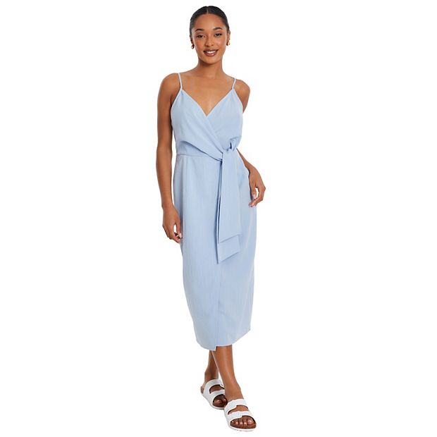 knee length dresses for ladies Paradiso Strappy Linen Midi Dress by Bali ELF – Pomp and Port main image 0