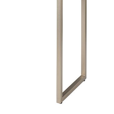 Console Table With Two Drawers And Metal Base