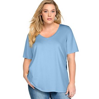 ellos Plus Size V-Neck A-Line Tunic