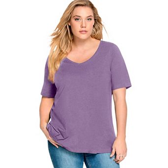 ellos Plus Size V-Neck A-Line Tunic