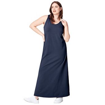 ellos Plus Size Sleeveless Knit Maxi Dress