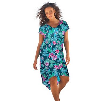 Swim 365 Women's Plus Size High-low Cover Up