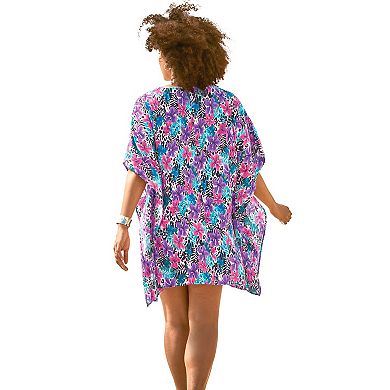 Swim 365 Women's Plus Size Jeweled Caftan