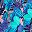 Blue Tropical Floral