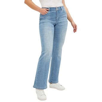 ellos Plus Size Back Elastic Bootcut Jeans