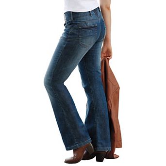 ellos Plus Size Back Elastic Bootcut Jeans