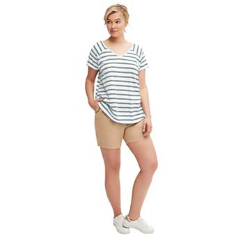 Ellos Plus Size Rounded V-Neck Tee