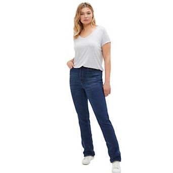 ellos Plus Size Straight Stretch Jeans