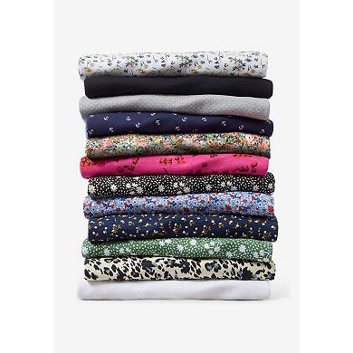 ellos Plus Size Cotton Jersey Slub Cap Sleeve Trapeze Tee