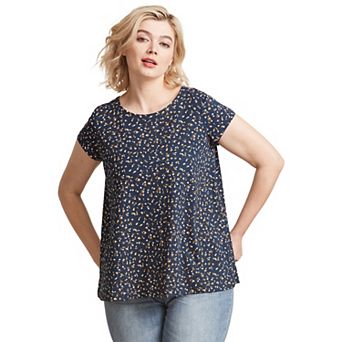 ellos Plus Size Trapeze Knit Tee