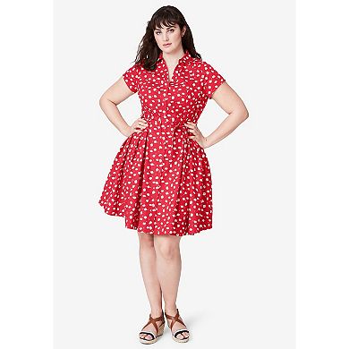 ellos Plus Size Sandy Shirtwaist Dress