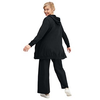 ellos Plus Size Wide Leg French Terry Sweatpant