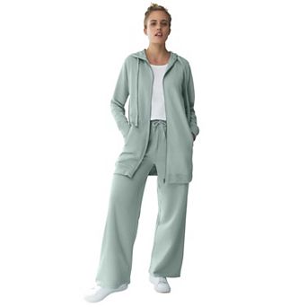 ellos Plus Size Wide Leg French Terry Sweatpant